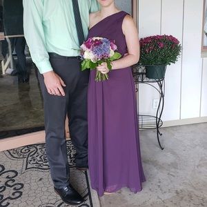 David’s Bridal Plum Bridesmaid Dress
